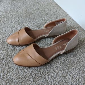 Toms Jutti D'orsay Cognac Leather Neutral Flat 6